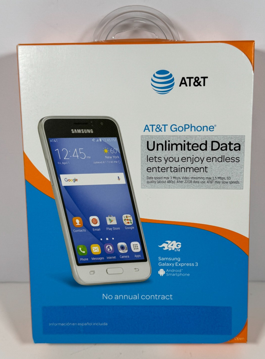 NEW Samsung Galaxy Express 3 AT&T GoPhone Unlimited Data 4G LTE 8GB – SEALED