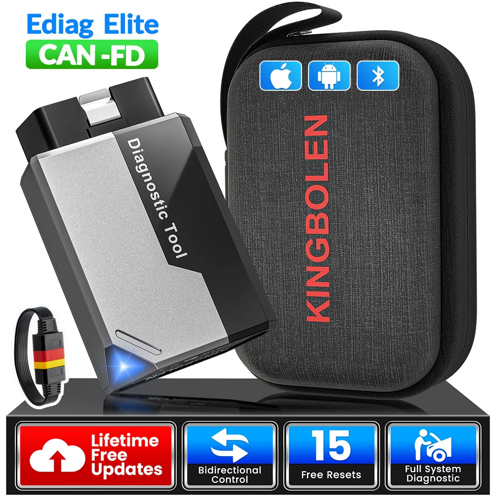 ALL System Car Diagnostic Tools 15 Resets Bi Directioal OBD2 Code Reader Scanner