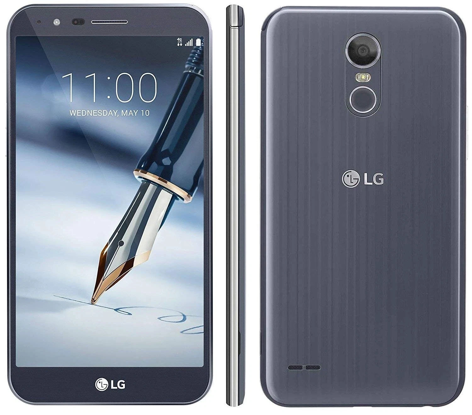 LG Stylo 3 Plus TP450 Titanium Gray 32GB (T-Mobile UNLOCKED) good**