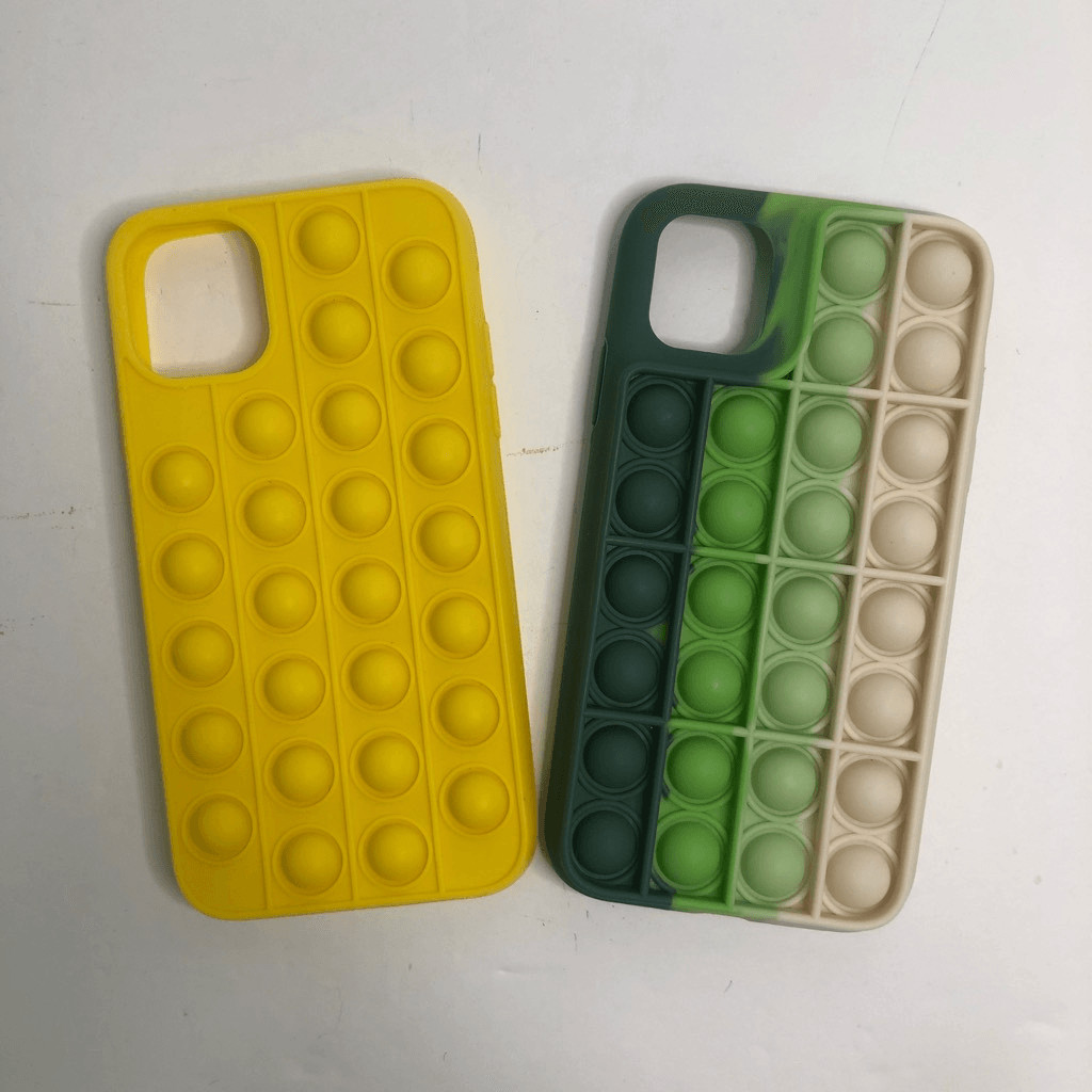 fidget popper phone case for iphone case for iphone 11 yellow green