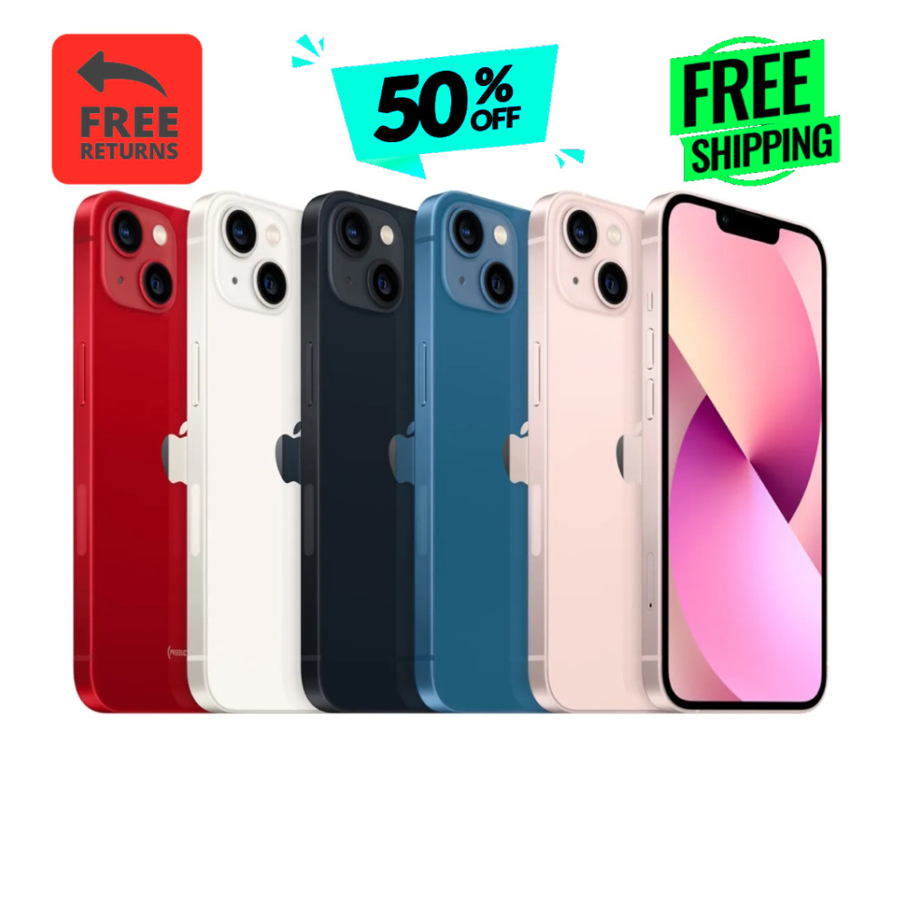 Apple iPhone 13 5G 128GB 256GB AT&T Unlocked Verizon Blue Pink Smartphone