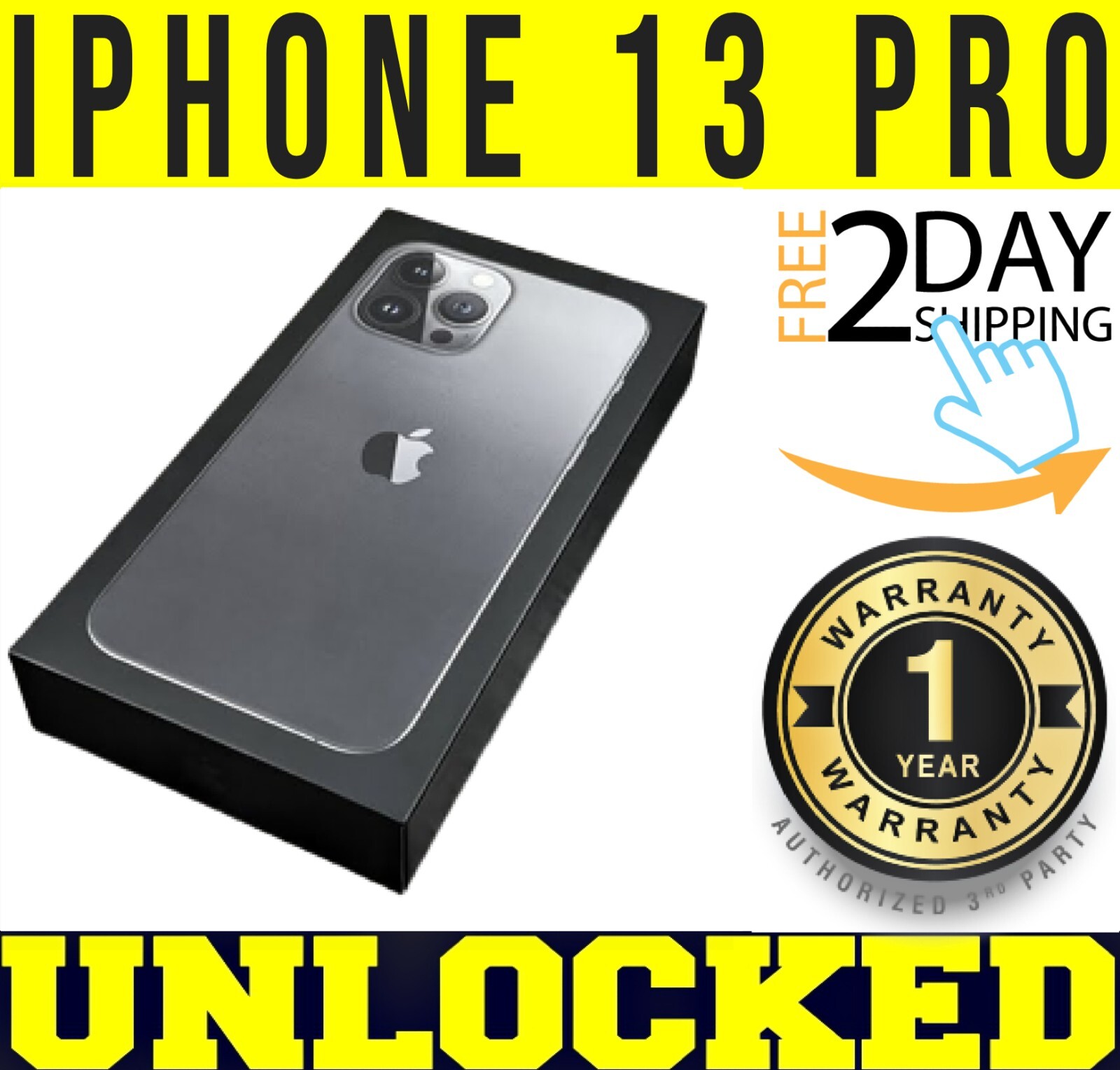 Apple iPhone 13 PRO 128GB GRAPHITE (FACTORY UNLOCKED) ✅1 YEAR WARRANTY✅ ✤SEALED✤