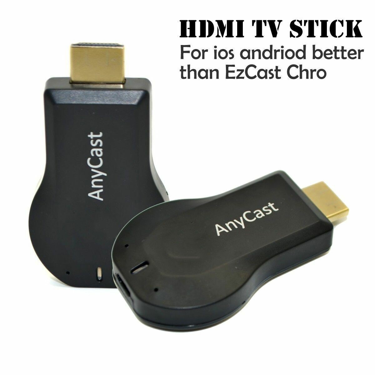 Wireless HDMI Adapter – 1080p Miracast/DLNA for TV/Projector, 10m Range