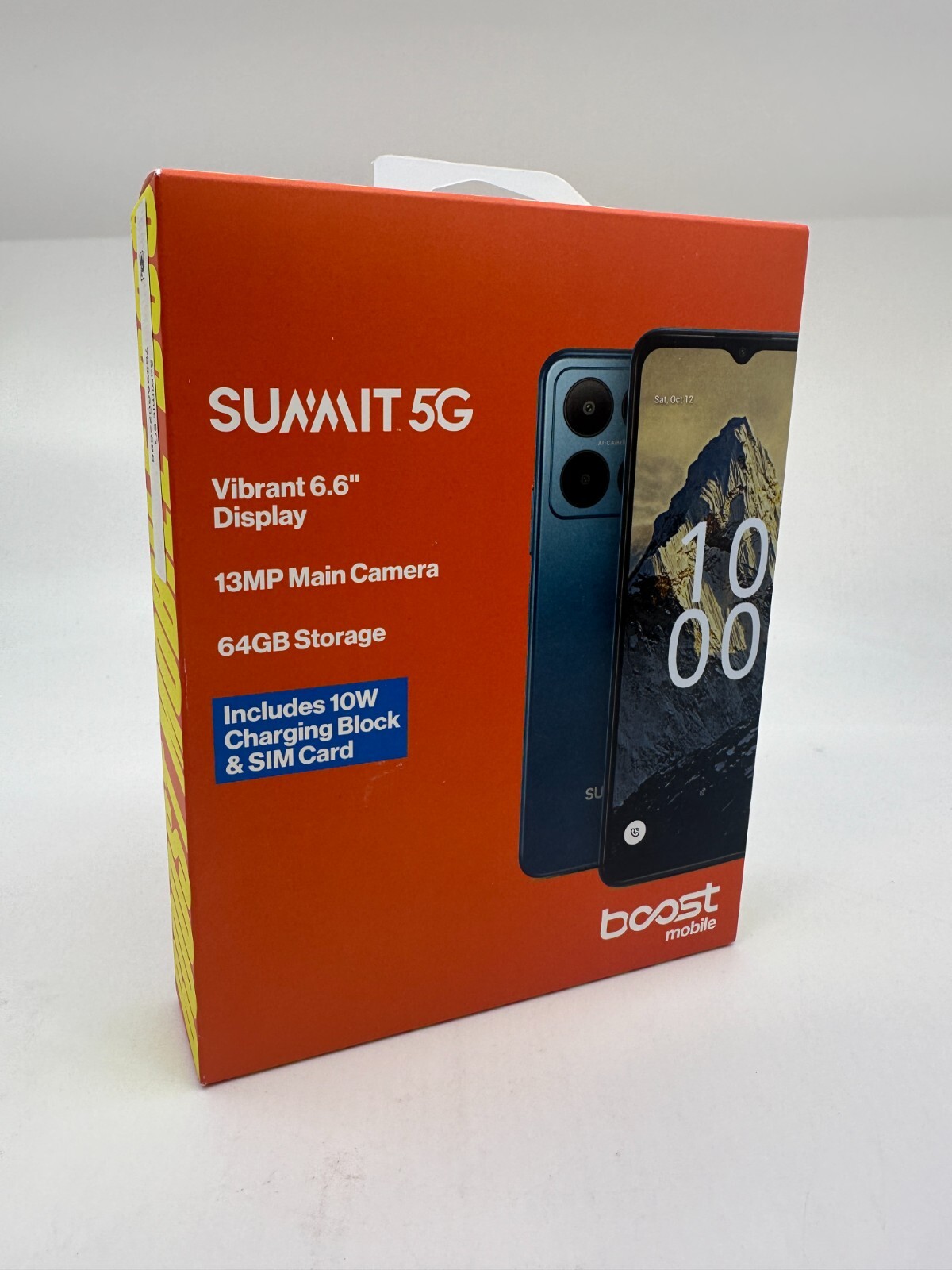 New & Sealed – Boost Mobile Summit 5G, 64GB, Blue – Prepaid Smartphone [LOCKED]