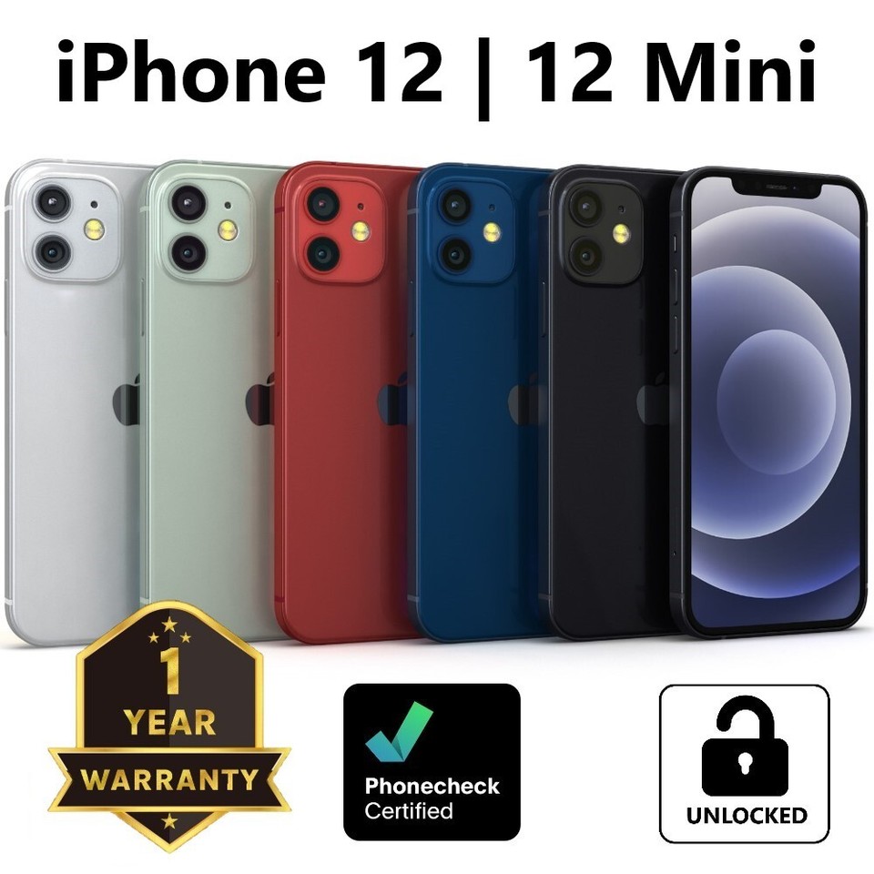 Apple iPhone 12 | 12 mini – 64GB 128GB 256GB – Unlocked T-Mobile AT&T Verizon