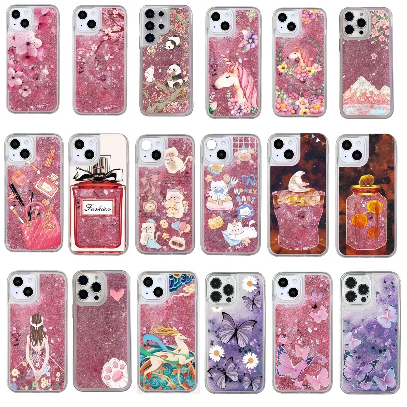 For Samsung Galaxy S21 S22 S23 S24 S25 Ultra Liquid Glitter Bling Phone Case