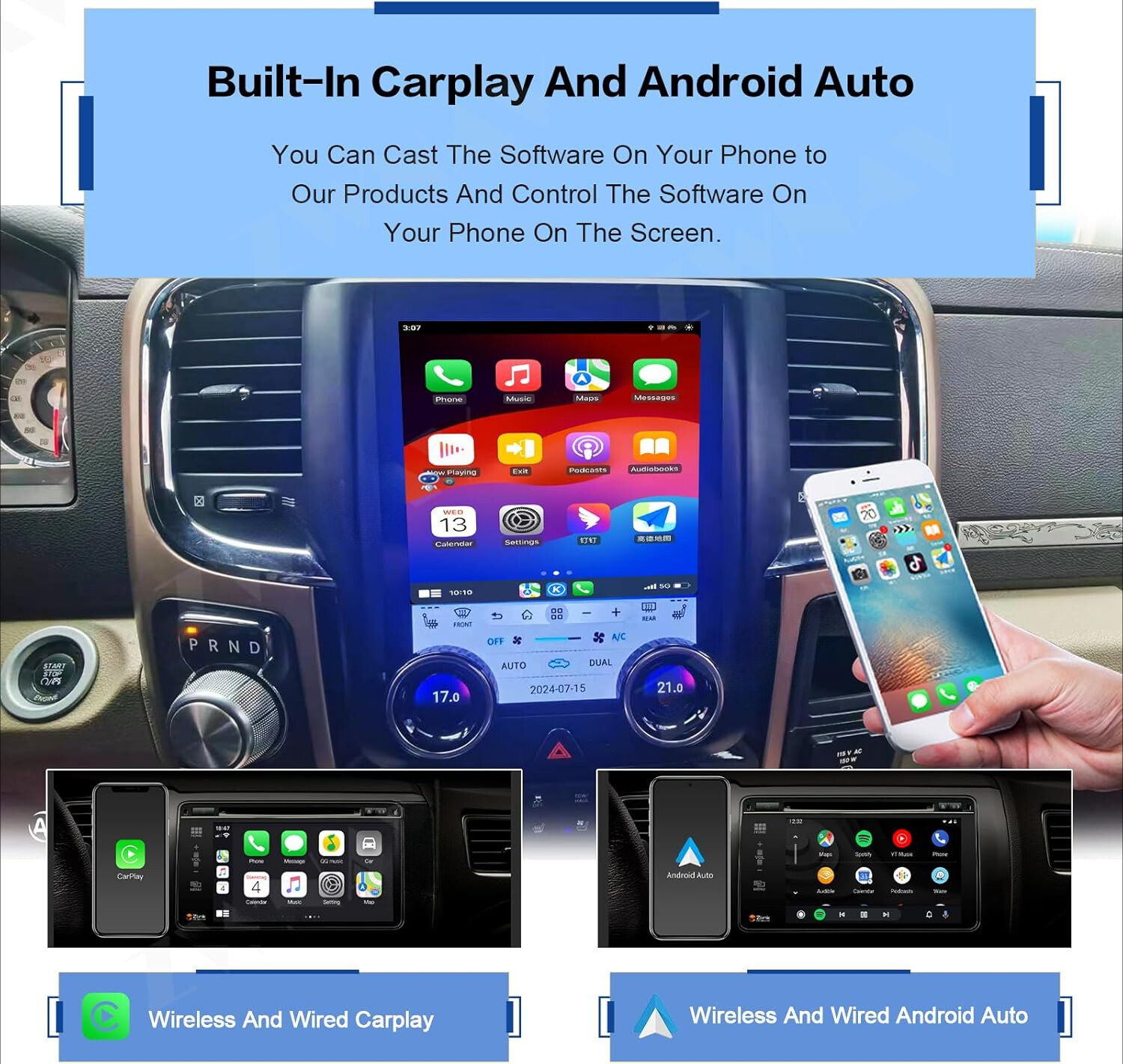 9.7”Car Stereo Radio Android Navi 2+32GB For 2013-2018 Dodge Ram 1500 2500 3500