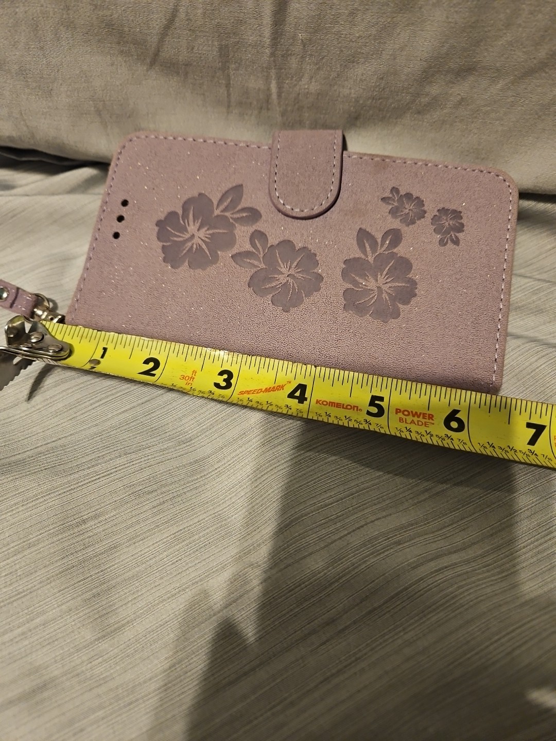 Phone Case/wallet  Purple  Flower Prints, Magnetic Closure