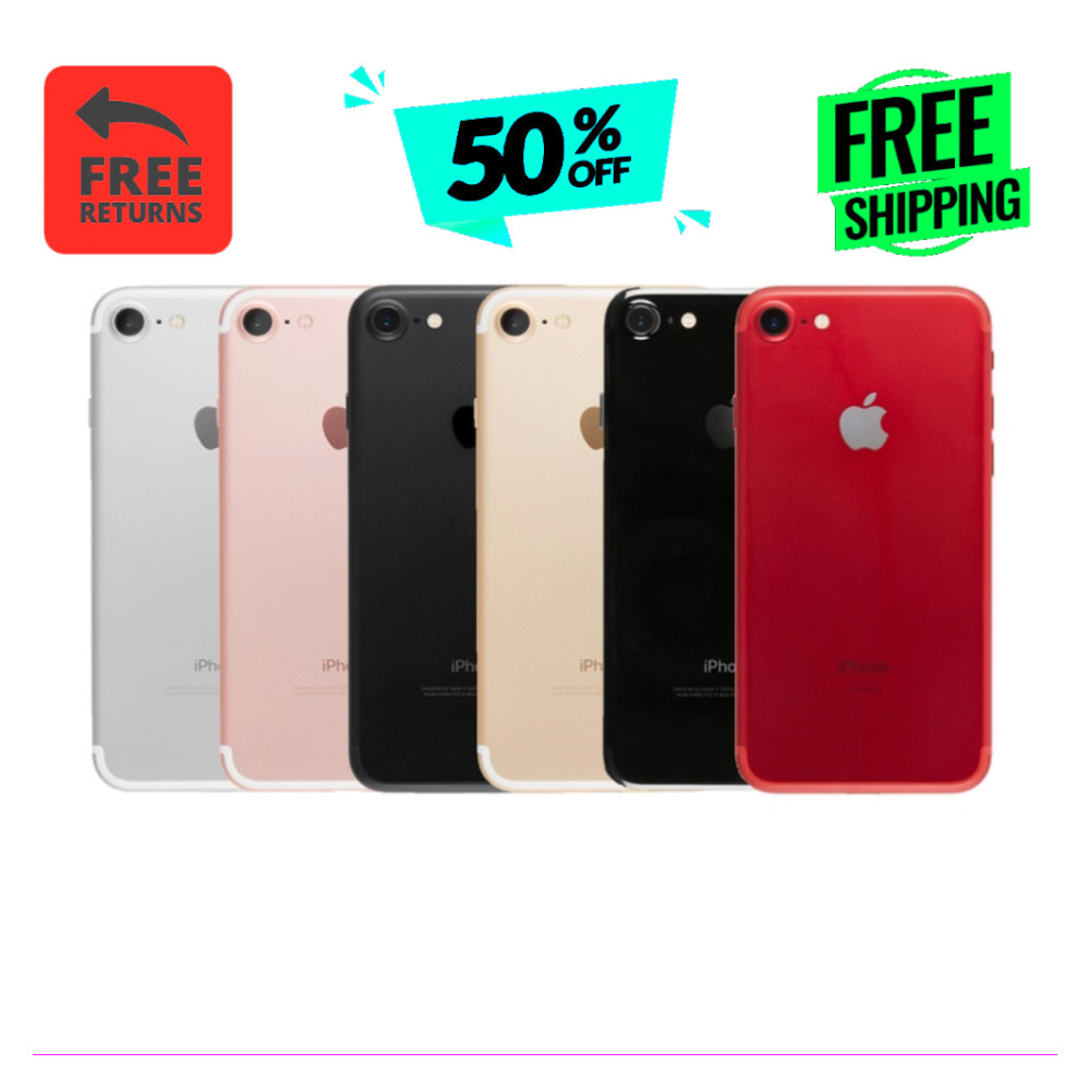 Apple iPhone 7 Unlocked Verizon At&t |32GB| Black/Rose Gold/Silver Smartphone
