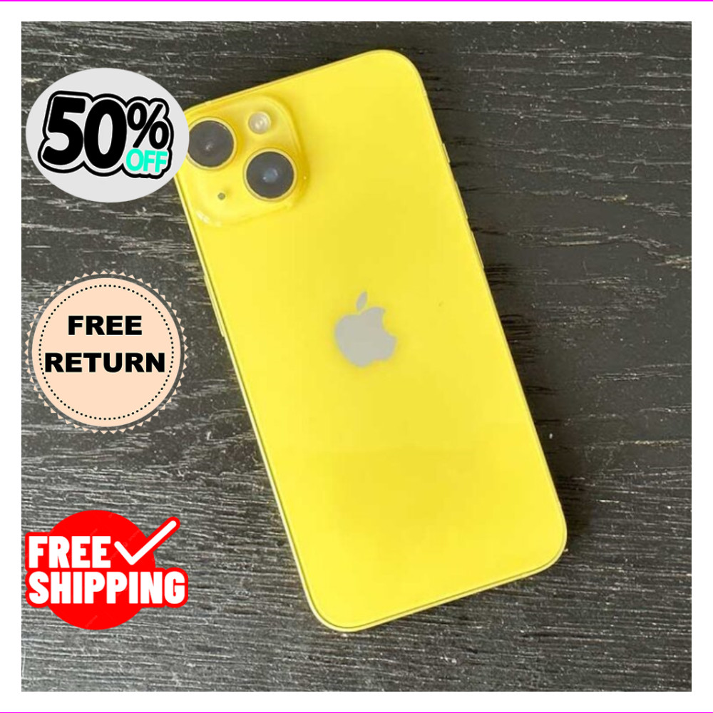 Apple iPhone 14 Unlocked – 128GB/256GB/512GB in Midnight, Purple, Yellow