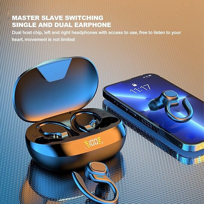 FRAZCOM Sports Headphones, Clear Stable Comfortable Earphones Noise Cancellation