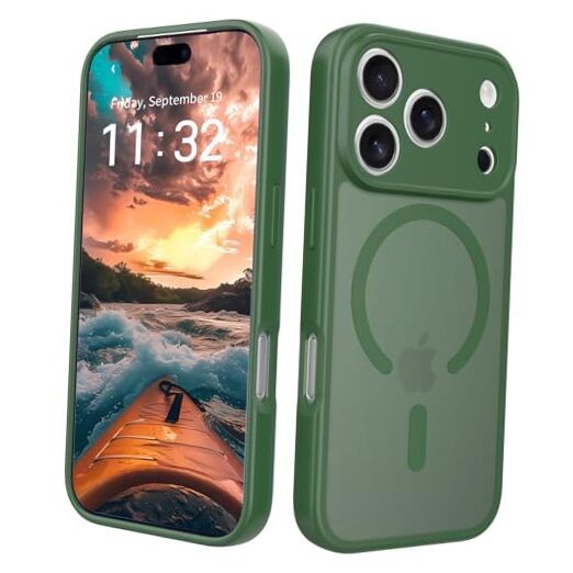 for Case – Military Grade Shockproof, Scratch Resistant, iPhone 17 Pro Green