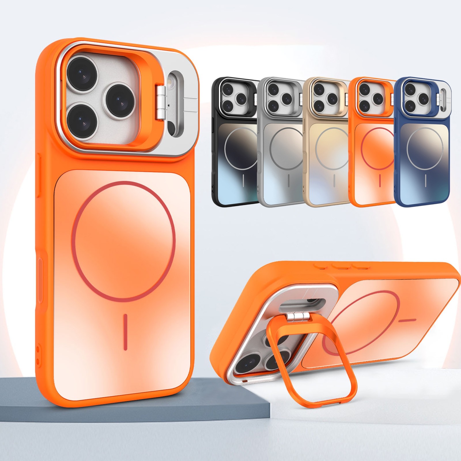 Camera Stand For iPhone 11 12 13 14 15 16 17 Pro Max Air Magnetic Rugged Case