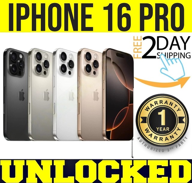 APPLE IPHONE 16 PRO 128GB 256GB 512GB (UNLOCKED) ✅ 1 YEAR WARRANTY ✅❖SEALED❖