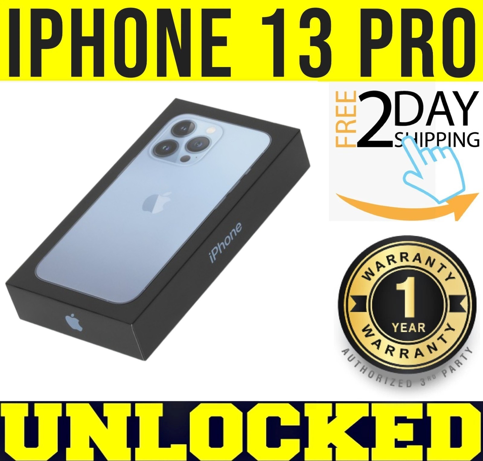 Apple iPhone 13 PRO 256GB BLUE (FACTORY UNLOCKED) ✅1 YEAR WARRANTY✅ ✤SEALED✤