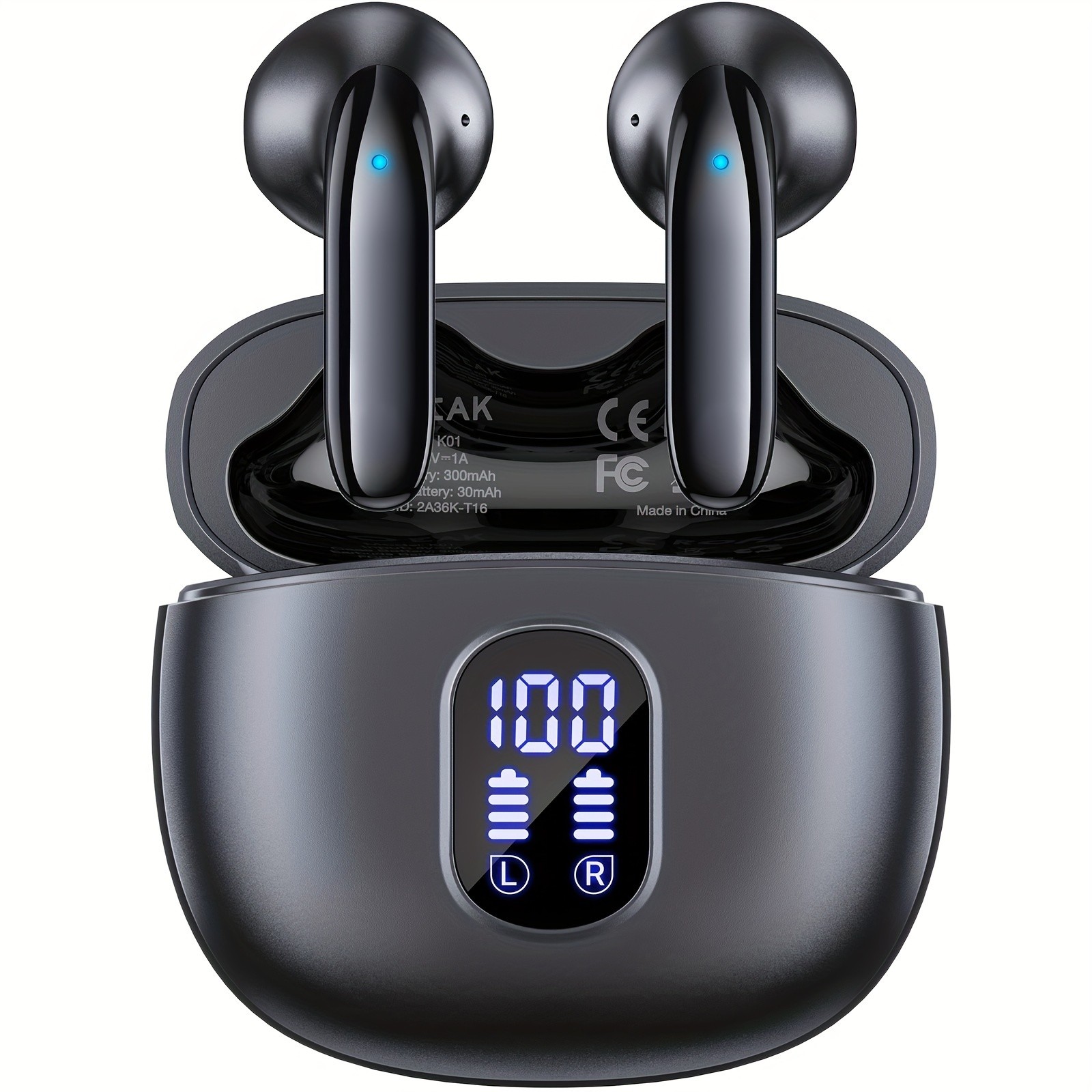 Wireless Earbuds BT 5.3 Headphones HiFi Stereo In-Ear Ear buds 40 Hours Playback