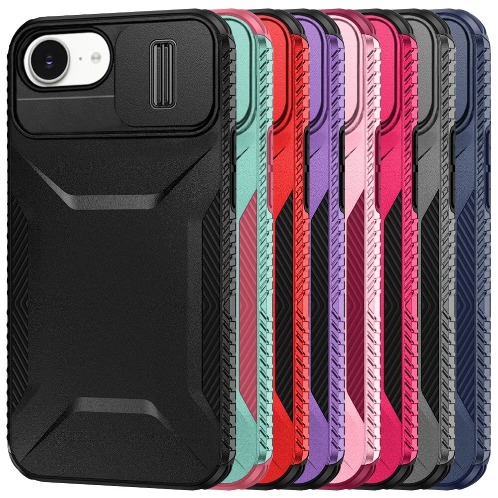 For iPhone 16e Phone Case Tough Hybrid Heavy Duty W/Camera Privacy Cover