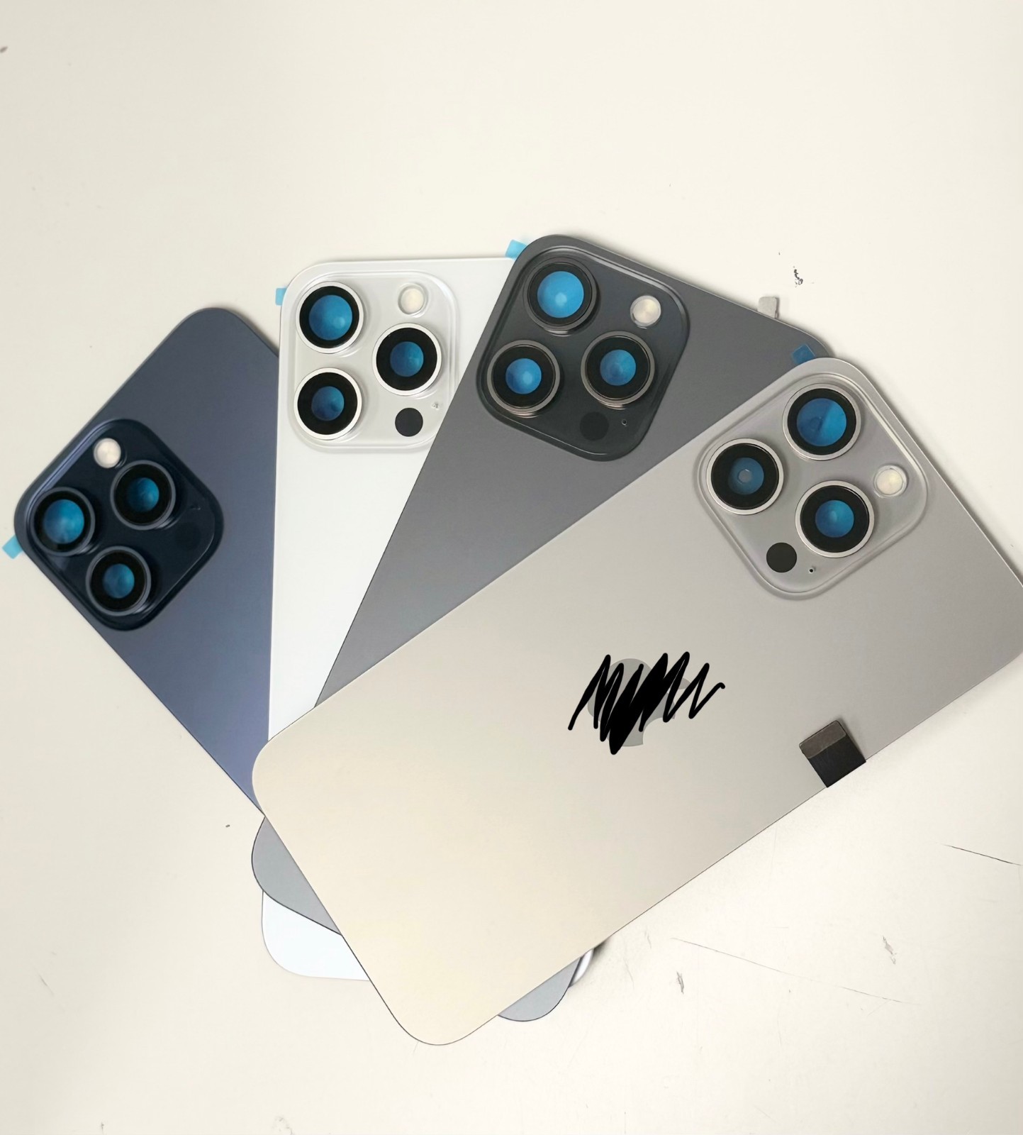 Back glass cover For Apple Phone 16 15 Pro 14 Replacement W/ NFC Metal+ Magnet