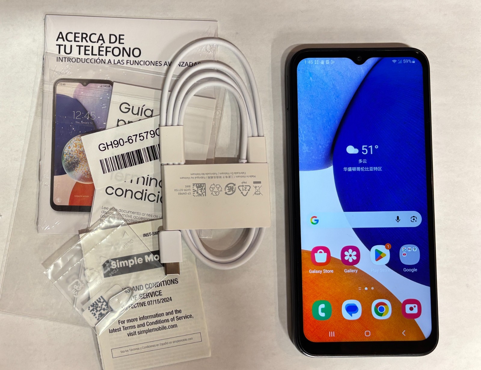 Samsung Galaxy A14 5G – 64 GB – Black (Unlocked) – Pre Owned Excellent Condition