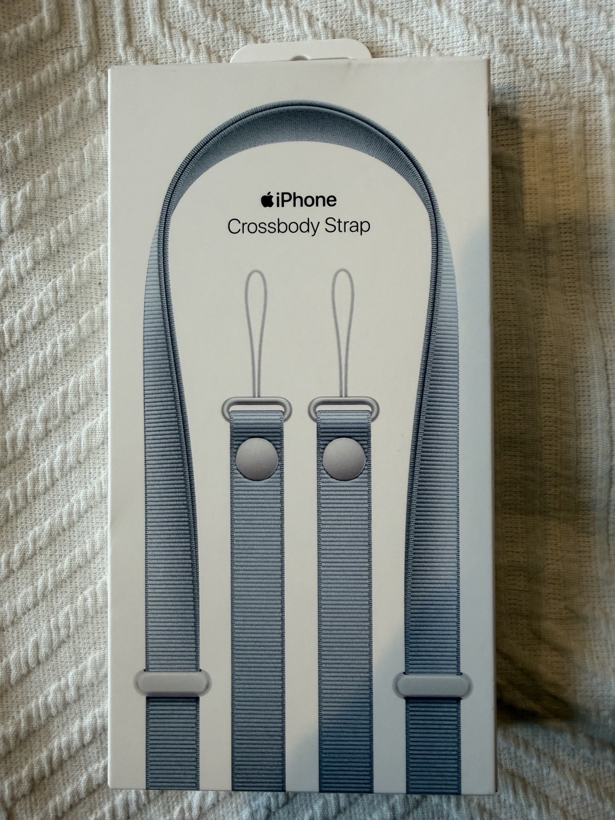 iPhone crossbody strap light blue in nox, Gently Used