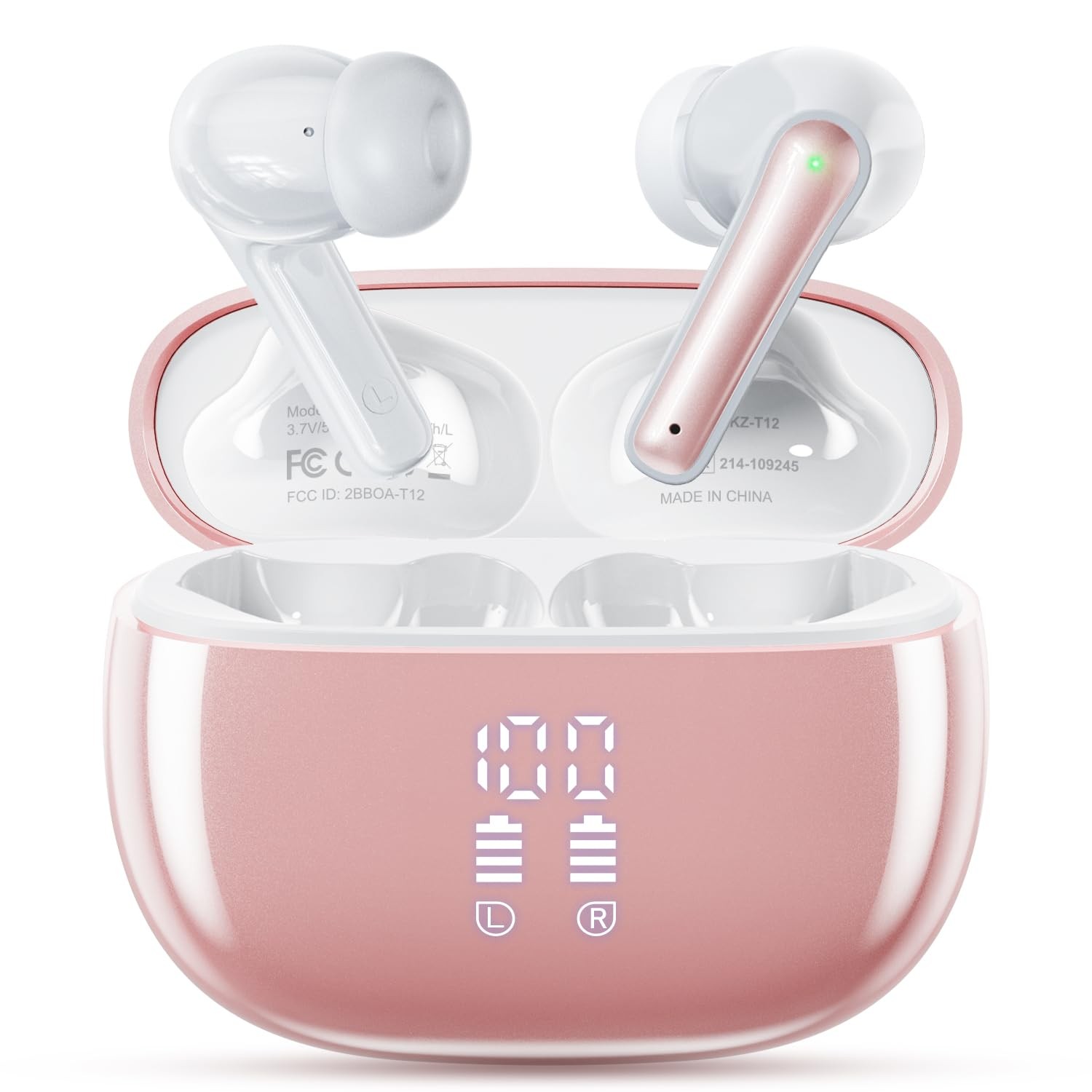 Wireless Earbuds, Bluetooth Ear Buds Headphones, 40H Long Playtime, Stereo De…