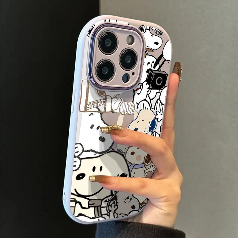 Phone Case for Apple iPhone 16 15 14 13 12 Cover Cute Puppy Snoopy Shockproof