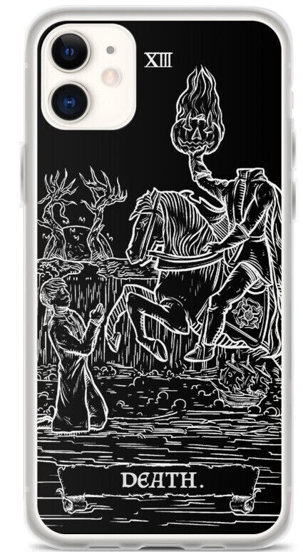 Death Tarot Card Phone Case for Apple Phone Headless Horseman Gothic Halloween