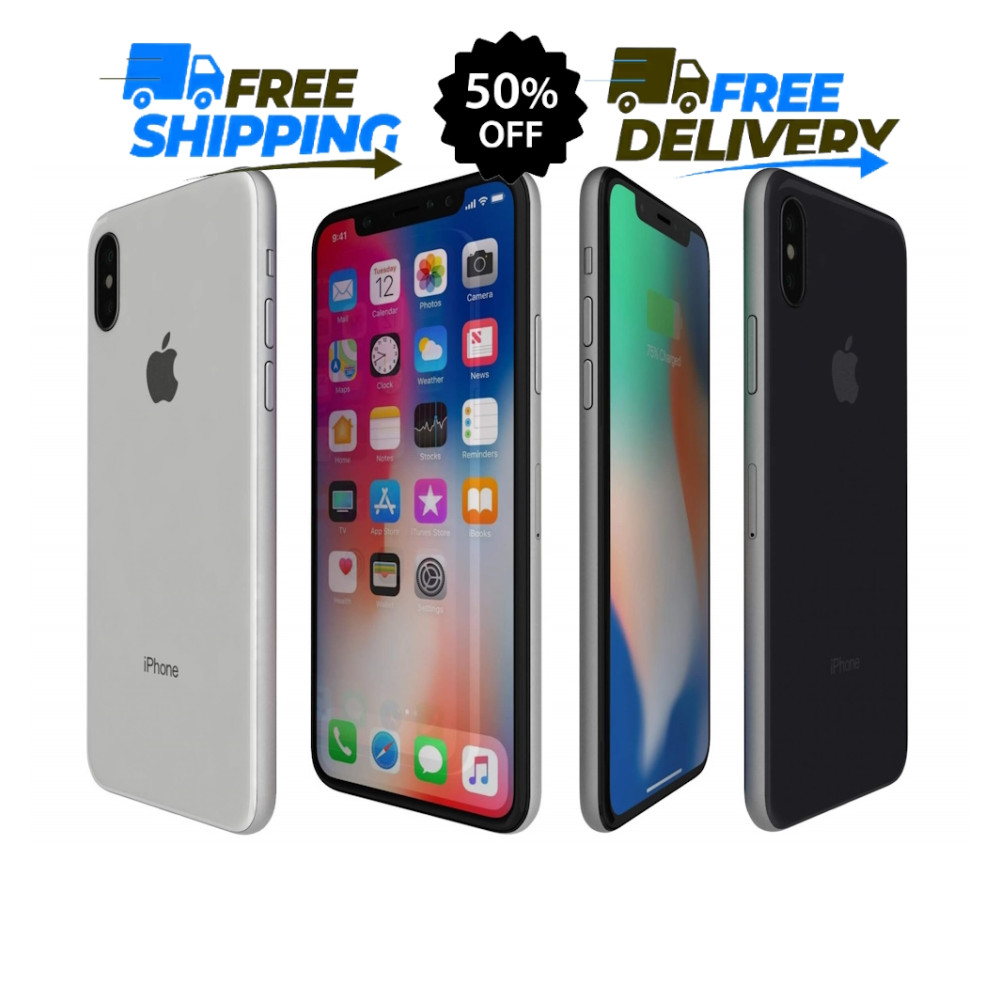 Apple iPhone X 64GB 256GB At&t T-Mobile Unlocked Verizon Screen 5.85″ 4G
