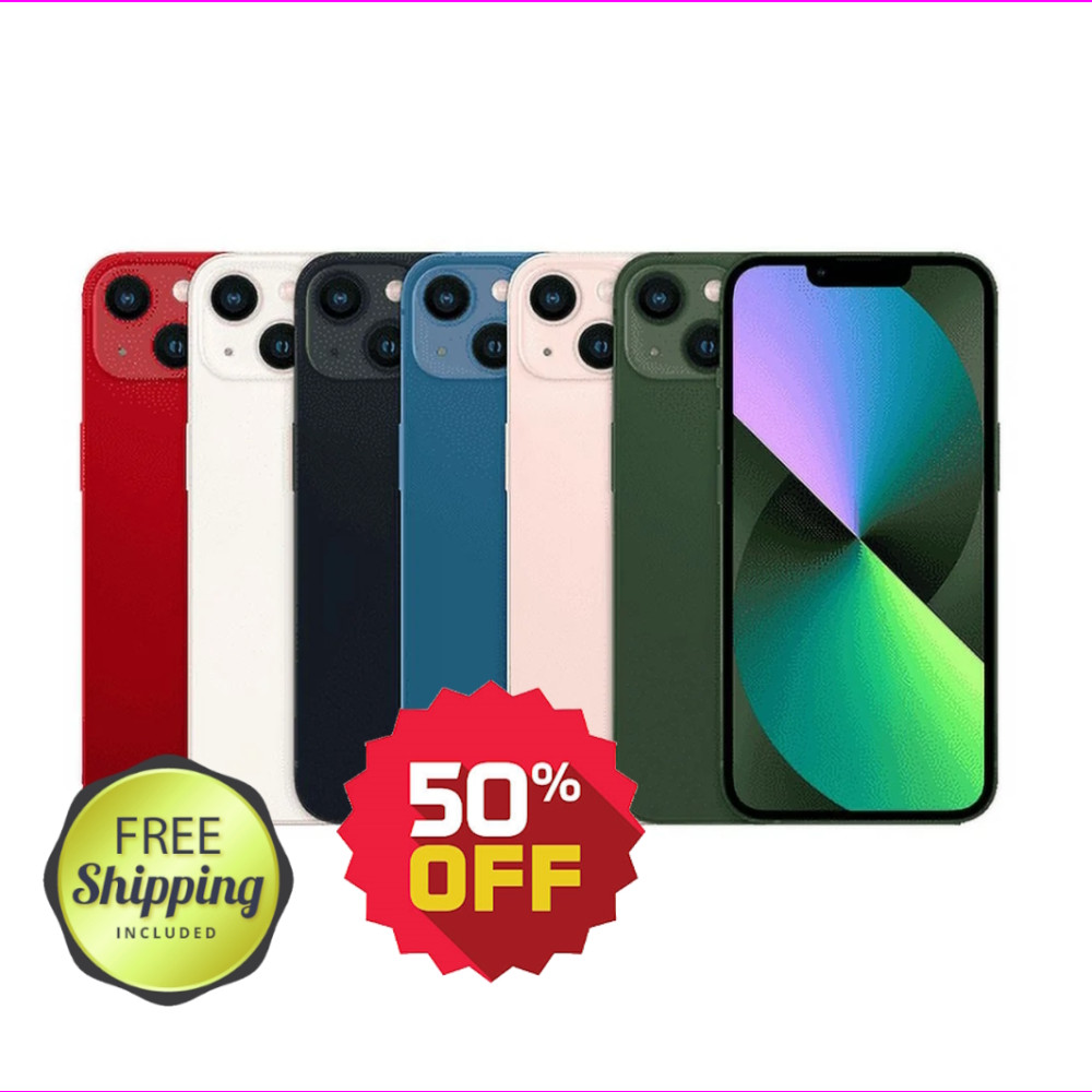 Apple iPhone 13 Unlocked 128GB/256GB 512GB – Midnight, Pink, Green – Free Ship