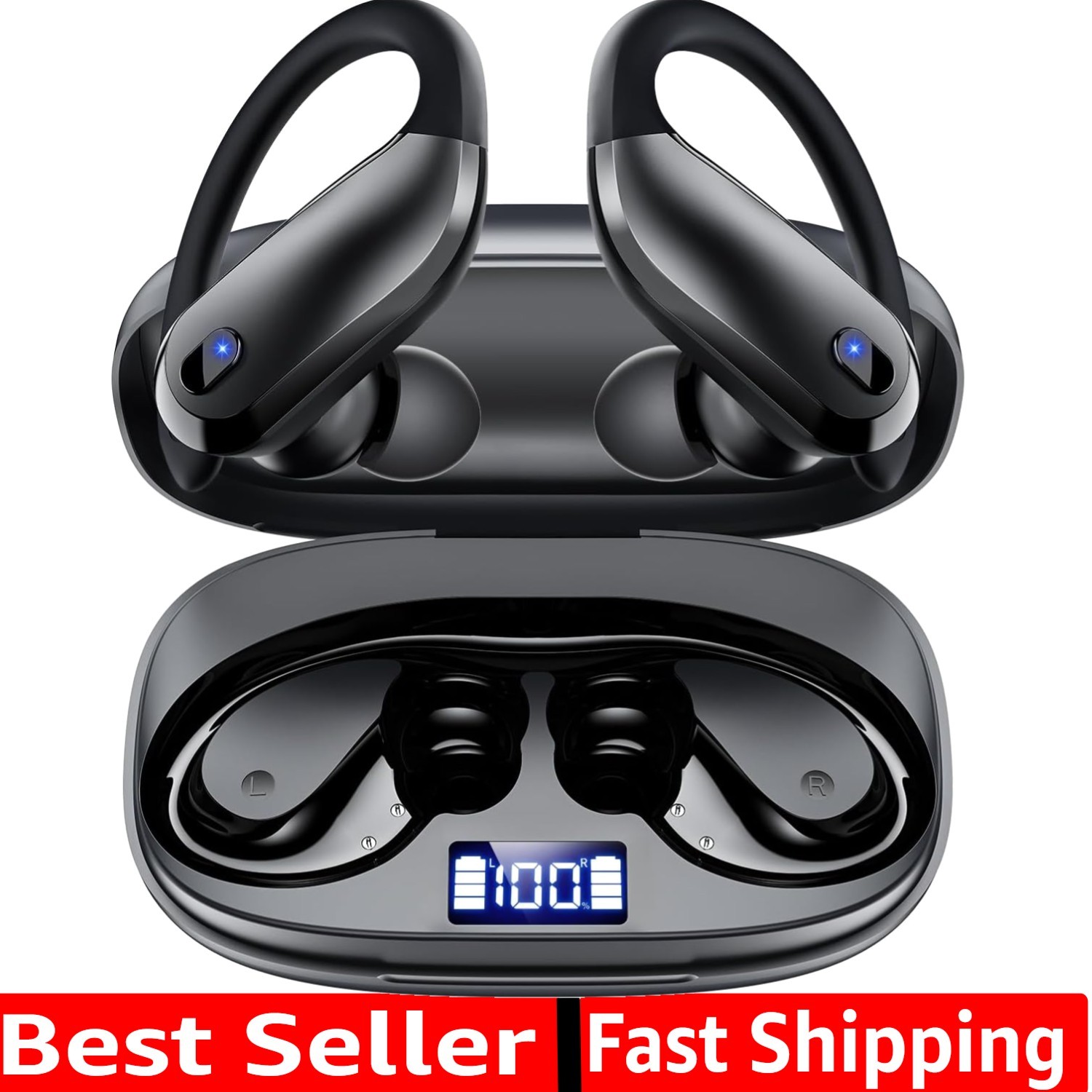 Ear Buds Wireless Earbuds Bluetooth 5.3 Sport Headphone with 80Hrs Playtime,R…