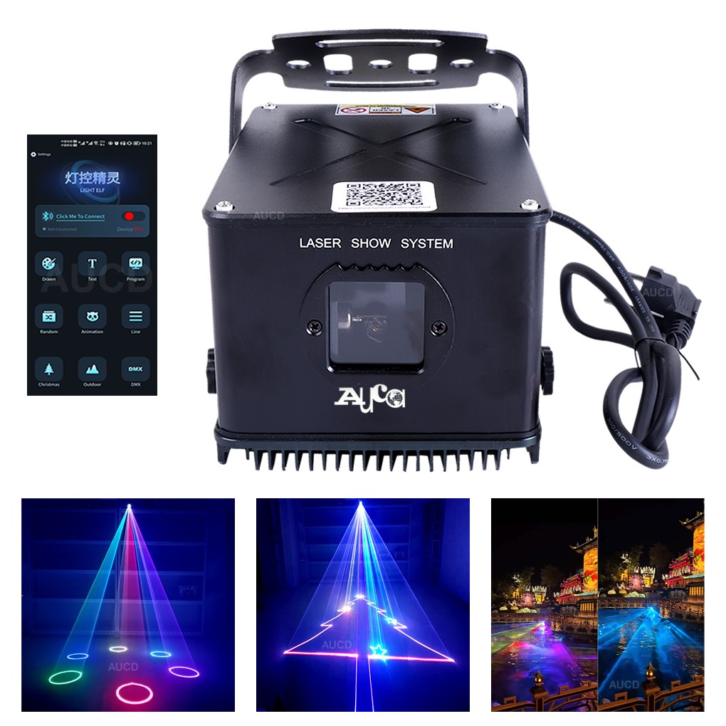 Phone APP 3W RGBW Animation Laser Outdoor IP65 Landscape Show Projector Lighting