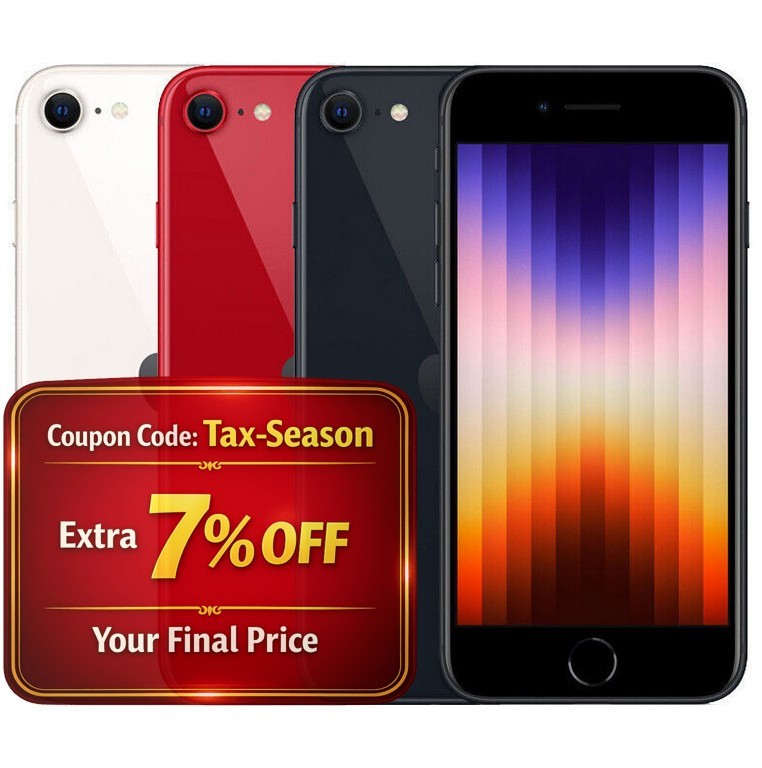 Apple iPhone SE 3rd Gen – (Excellent Cond) – (Unlocked, AT&T, T-Mobile, Verizon)