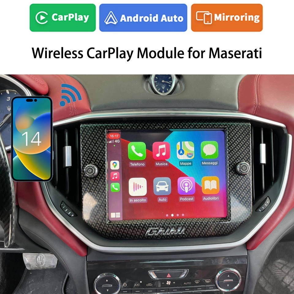 Apple CarPlay Upgrade Interface for Maserati Ghibli Car Play Android Auto Box