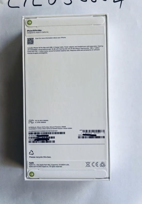 Apple iPhone 16 Pro Max – 256 GB – Natural Titanium (Unlocked)