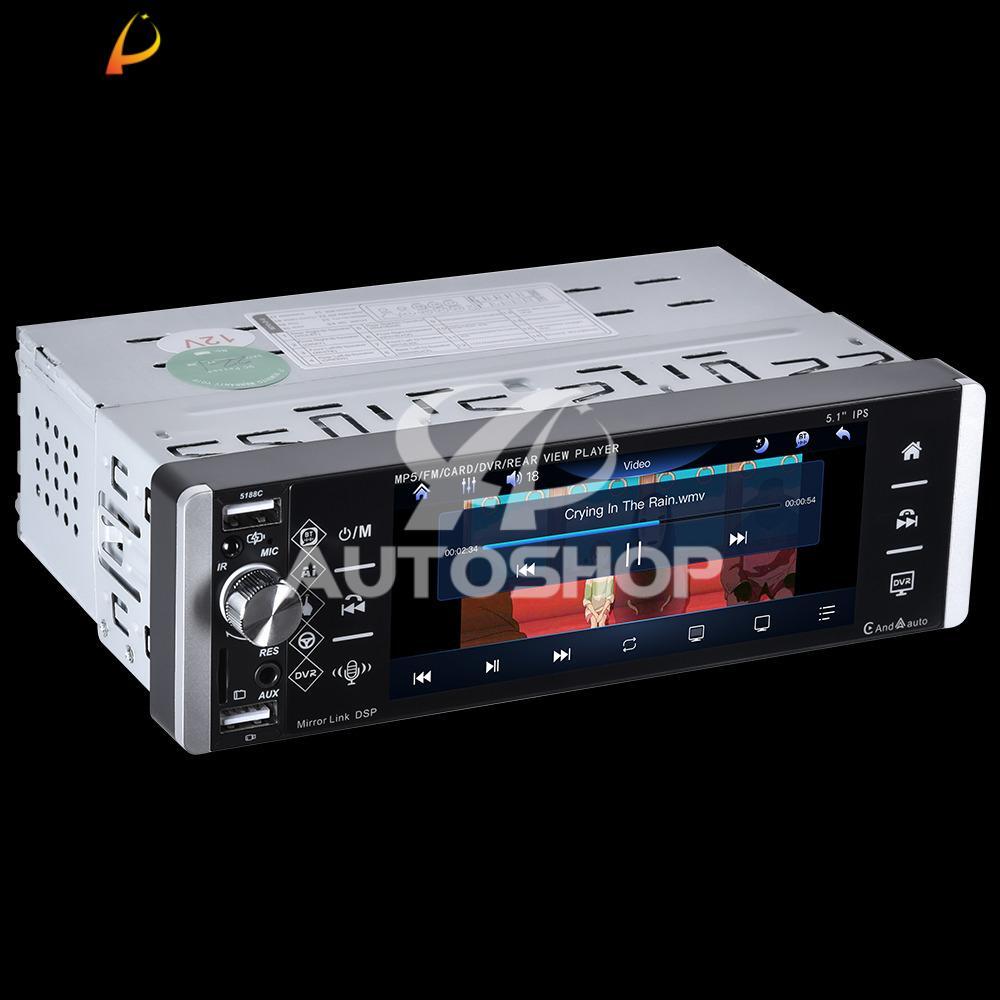 Car Stereo MP5 Touch Screen Radio Player BT Mirror Link For Carplay Android Auto