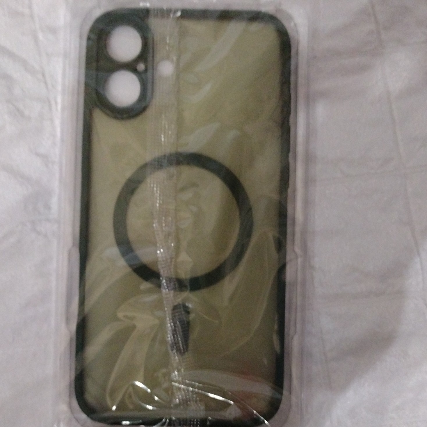 Matte Black Transparent Back Case with Screen Protector for Apple Phone