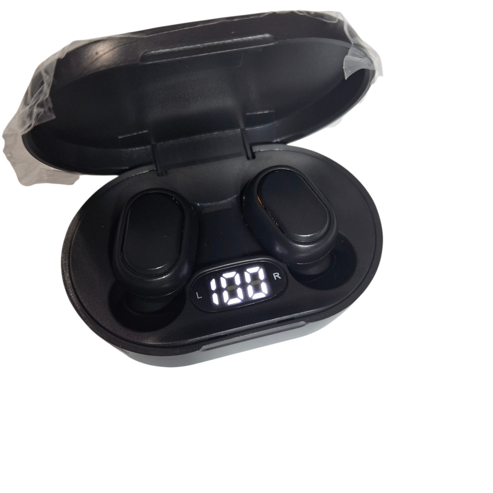 bluetooth earbuds headset 5.3 tws wireless inear buds with charging case black