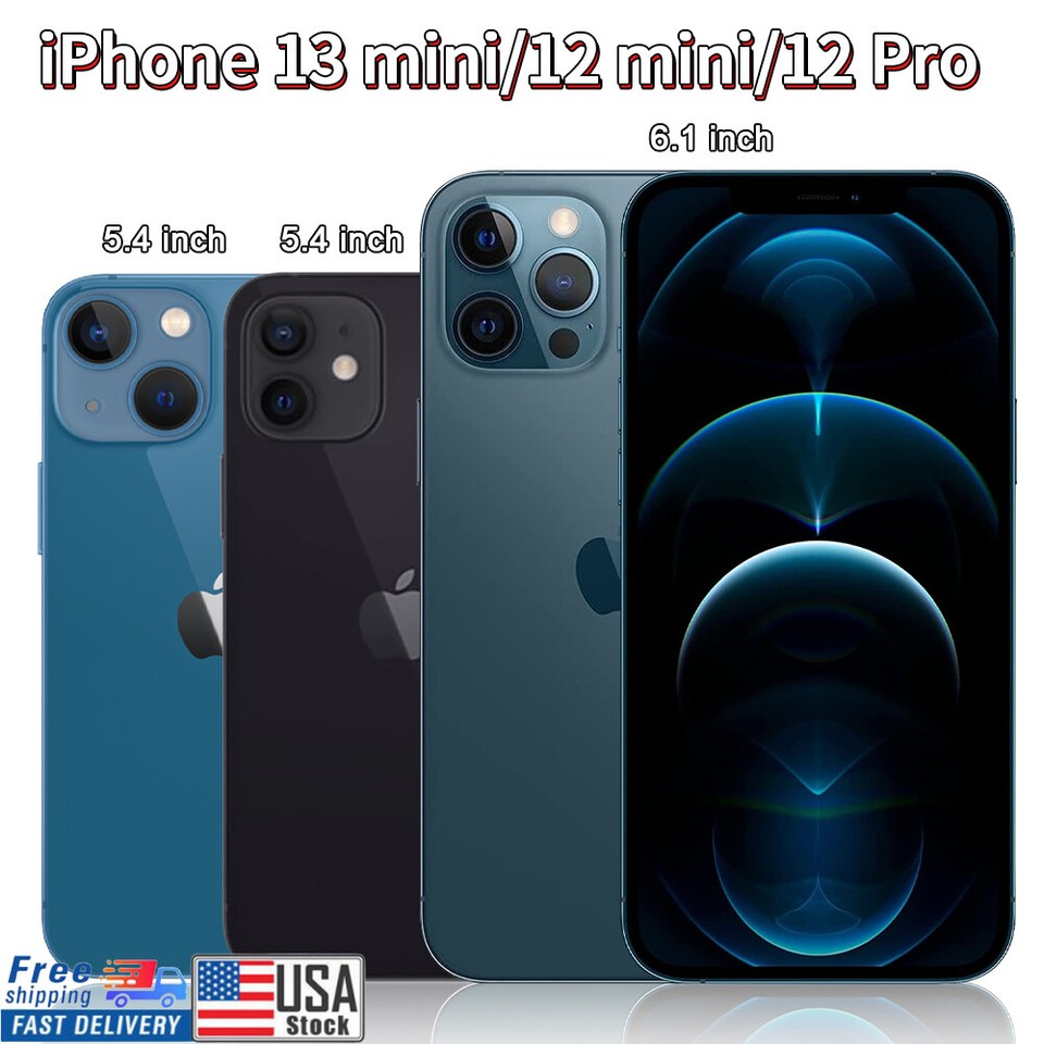 NEW Sealed Apple iPhone 12 Pro/12 Mini/13 Mini FACTORY UNLOCKED Smartphones
