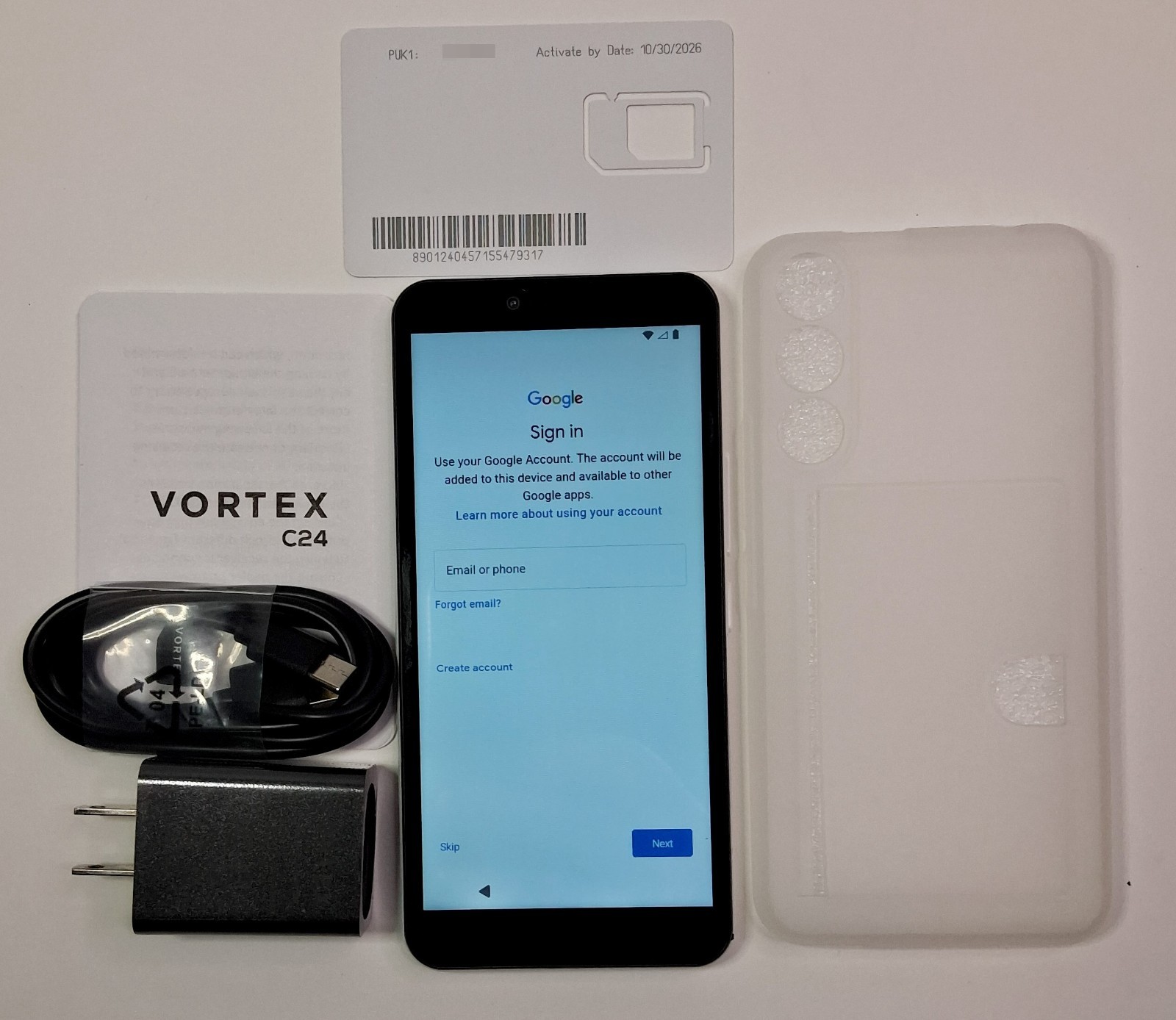 Vortex C24 Cellular 5.5” 16GB  T-Mobile-White 4G LTE NEW-Android 14 Octa-Cores