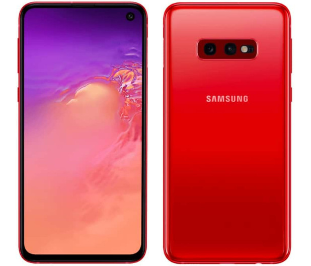 Samsung Galaxy S10e SM-G970U Unlocked 128GB Cardinal Red B Light Burn