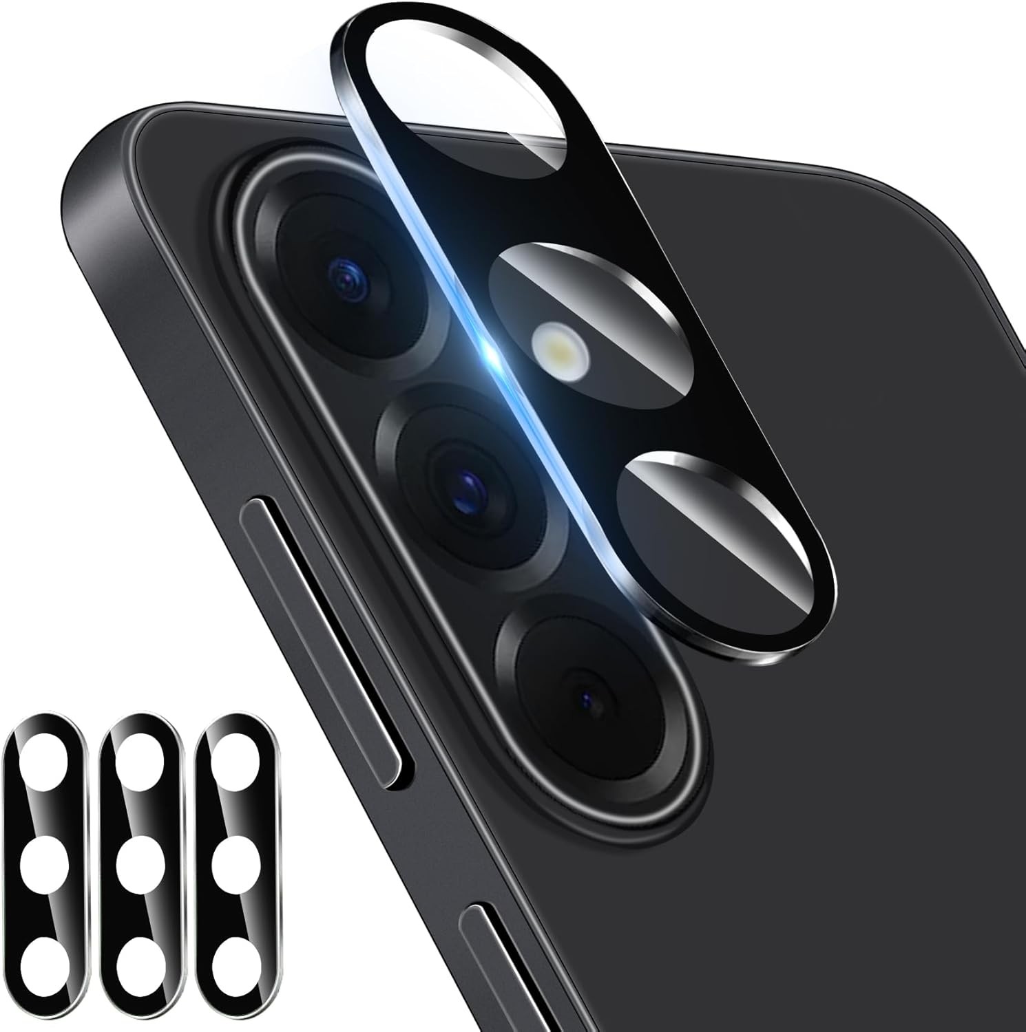 3 Pack Camera Lens Protector for Samsung Galaxy A17, Tempered Glass Cover