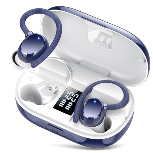 Ear Buds Wireless Earbuds Bluetooth Headphones with 128H Playtime Gemstone blue