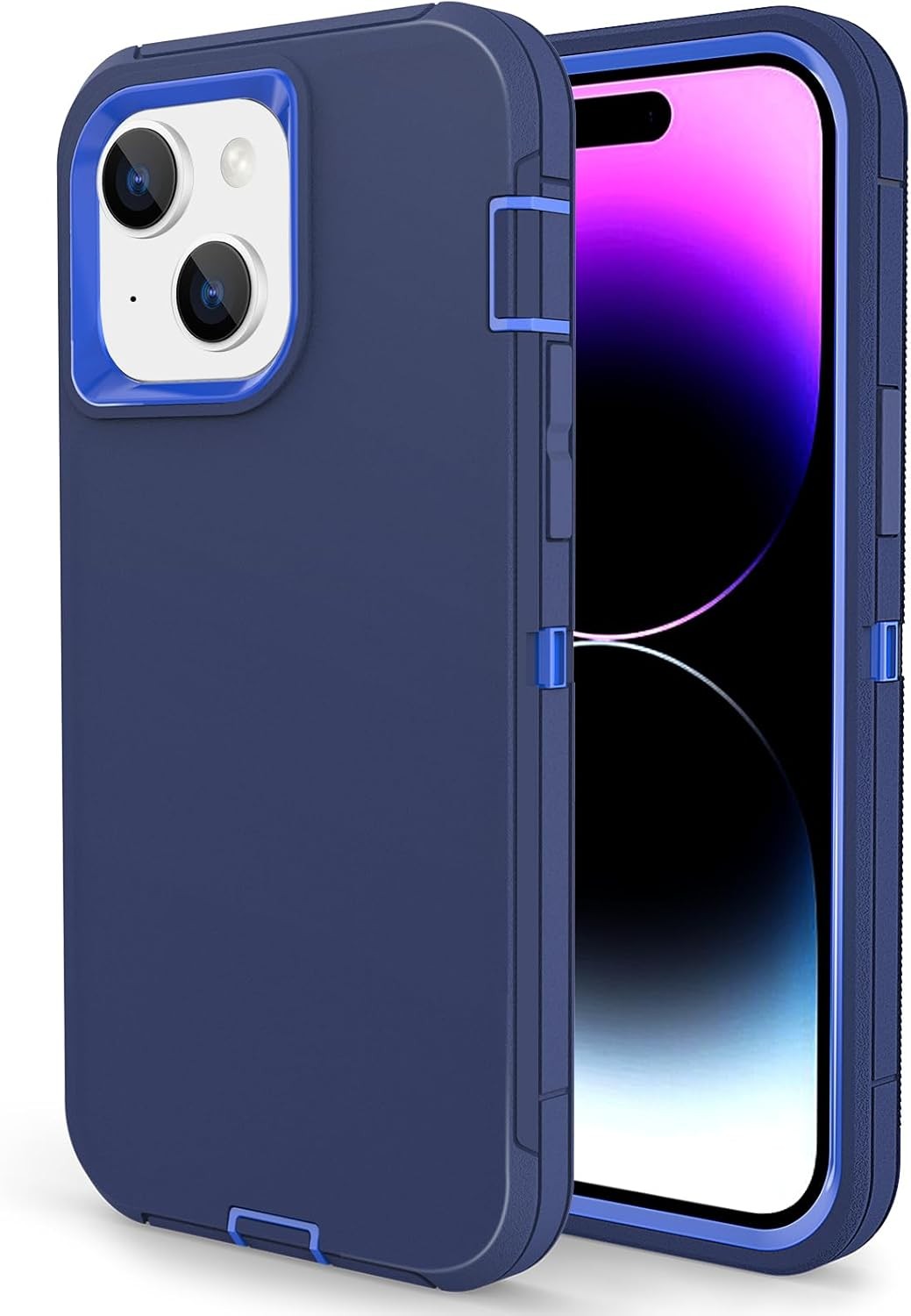 iPhone 15 for Men, Dual Layer Shockproof Full Body Cover Military Grade Case
