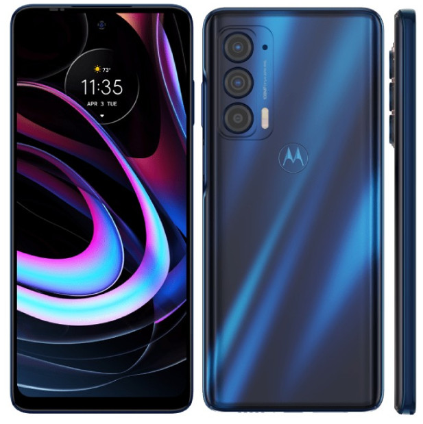 Motorola Moto Edge (2021) Verizon Unlocked 128GB Nebula Blue B Light Burn