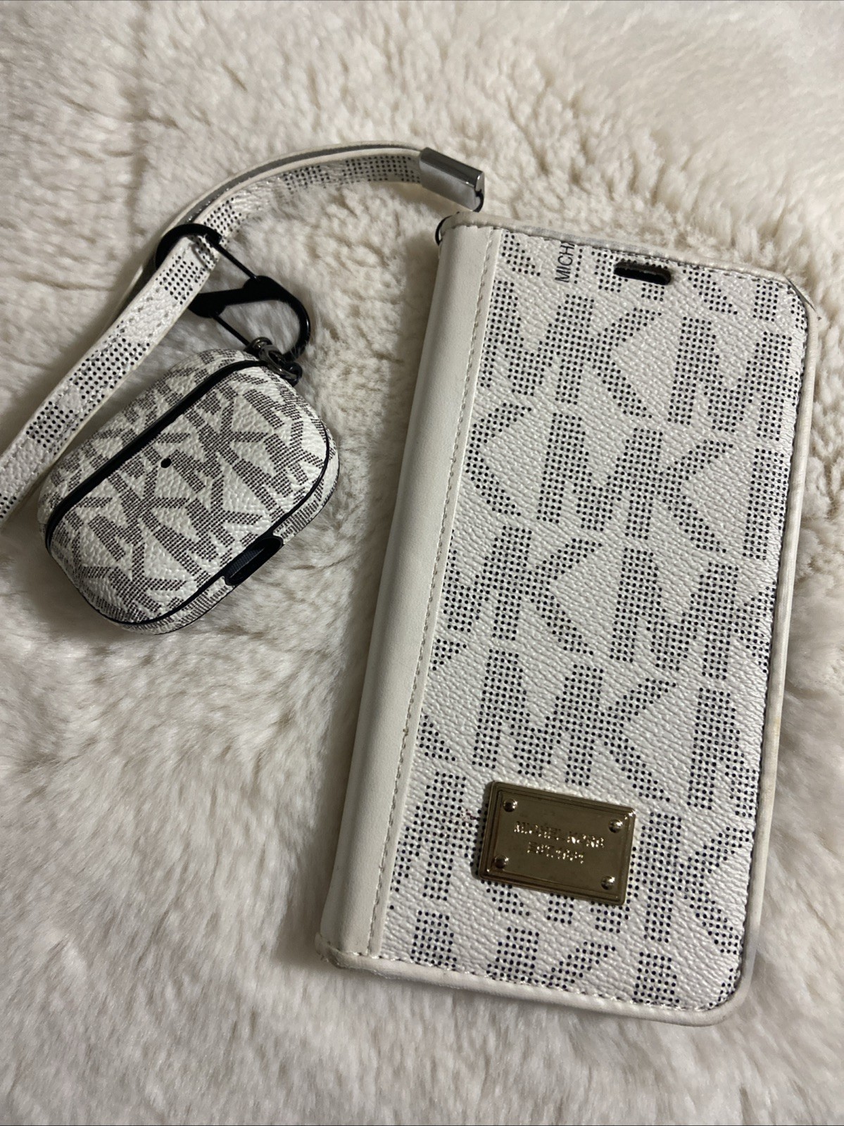 Michael Kors Phone Case with Wallet and Earbud Holder Case