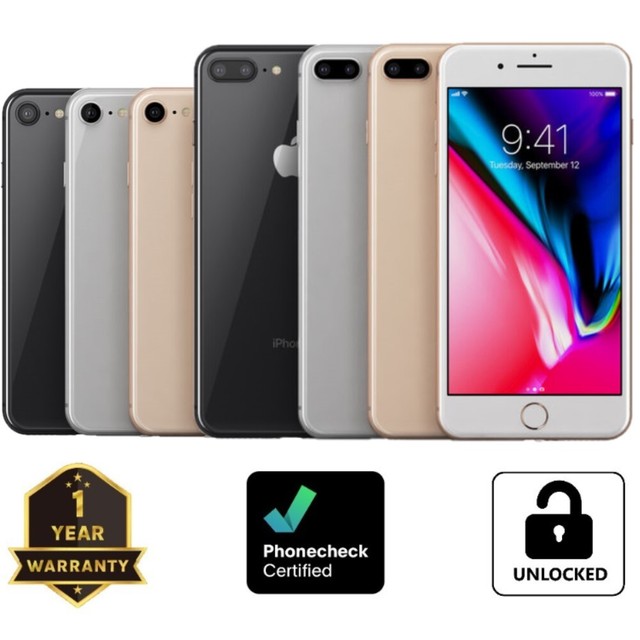 Apple iPhone 8 | 8+ Plus 64GB 128GB 256GB Unlocked AT&T T-Mobile Verizon – Good