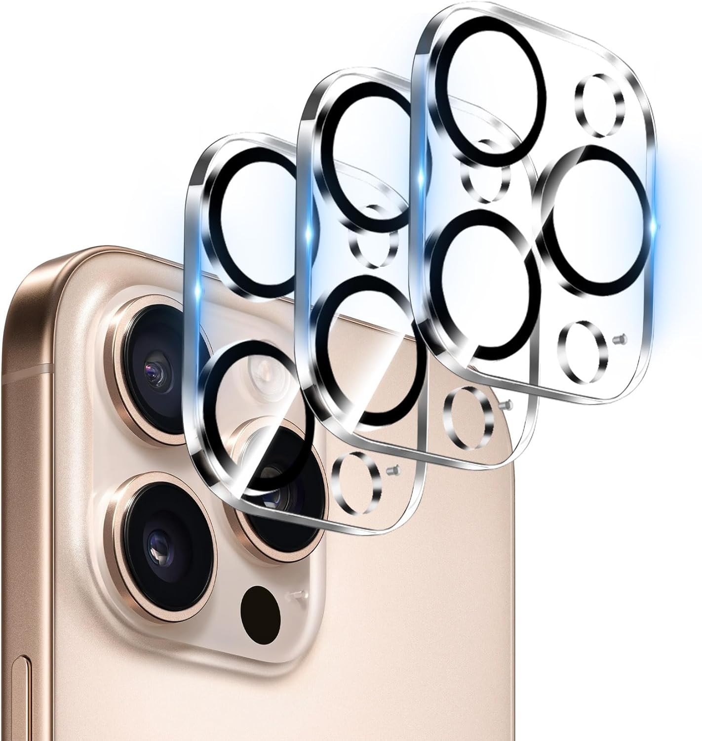 6.3 inch & 6.9 inch 3 Pack Camera Lens Protector for iPhone 16 Pro & Pro Max