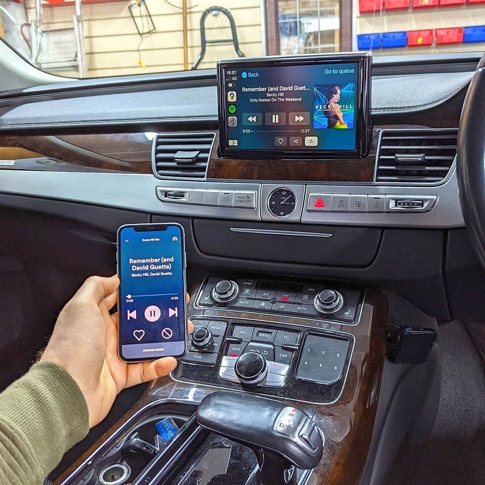 Wireless Carplay Apple Android Auto Mirroring Retrofit For 2013 Audi A7 RMC MMI