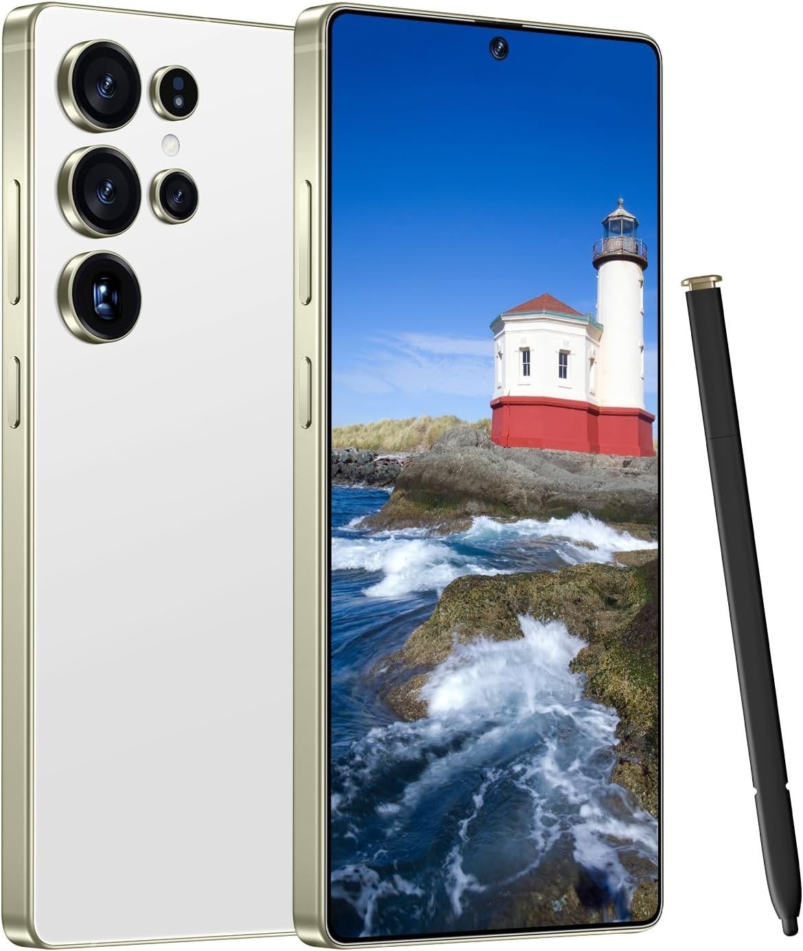 New S24 Ultra 5G Smartphone  Factory Unlocked Android Cellphones Dual SIM white