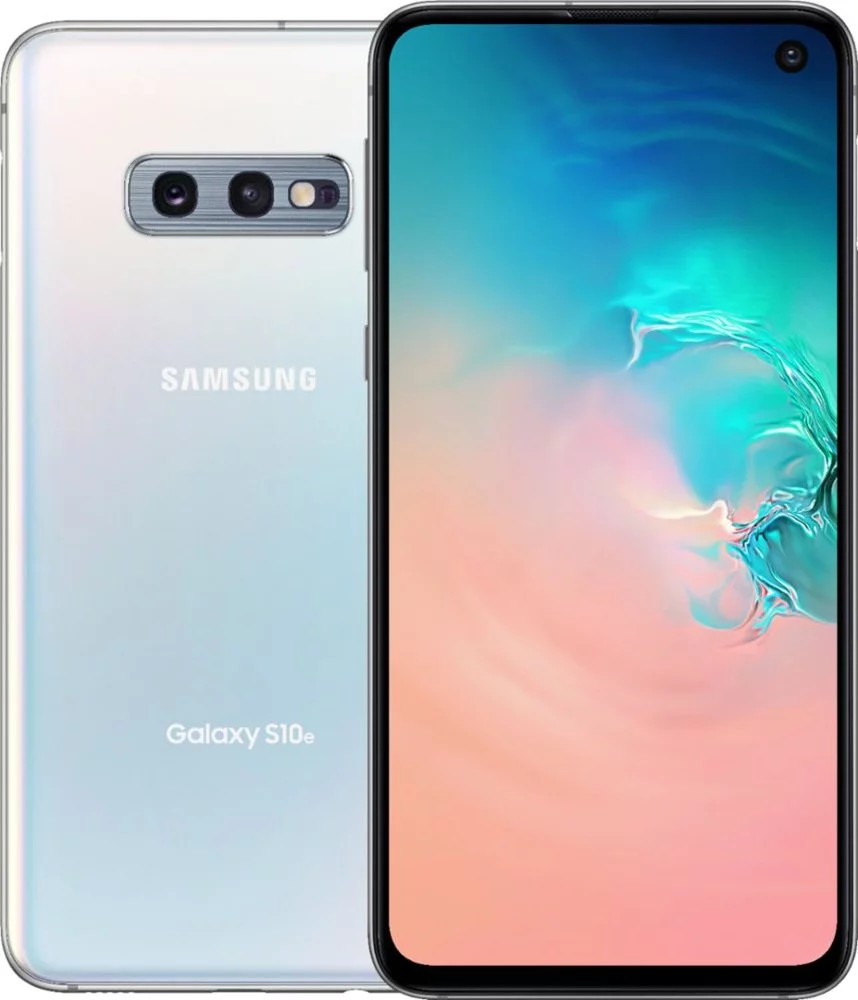 Samsung Galaxy S10e SM-G970U AT&T Unlocked 128GB Prism White B Light Burn